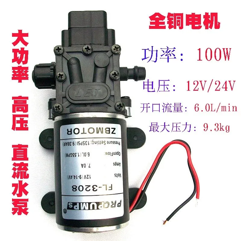 High voltage DC pump 12v24V car wash self priming fl-3208 amusement park booster water spray diaphragm pump pipeline cleaning