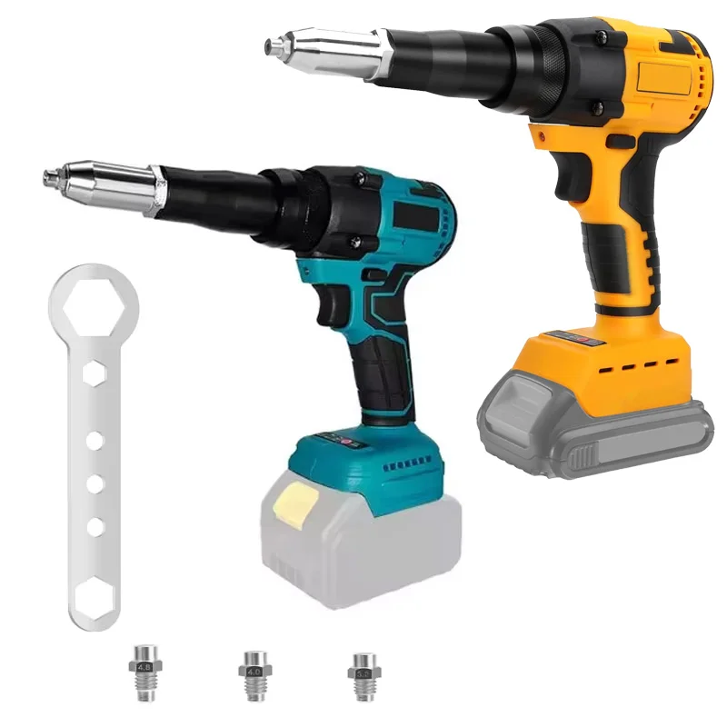 Brushless Electric Rivet Gun 2.4~4.8mm Cordless Rivet Nut Gun Drill Insert Automatic Riveting Tool For Makita/DEWALT Battery