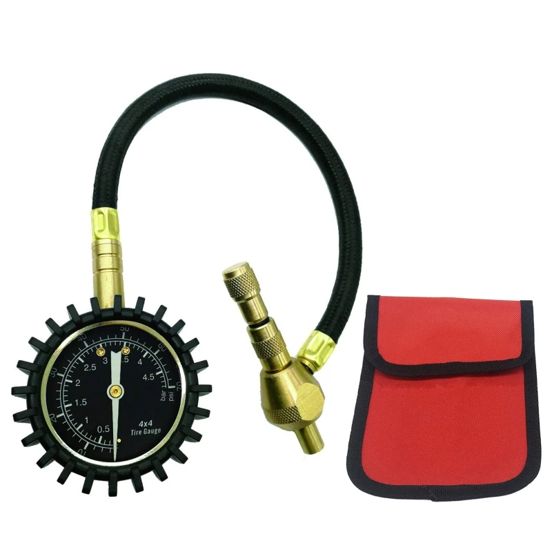 Auto Tire Tyre Rapid Deflator Pressure Gauge Meter Tool Metal Manometer Barometers Tester Meter for Truck Motorbike Bike