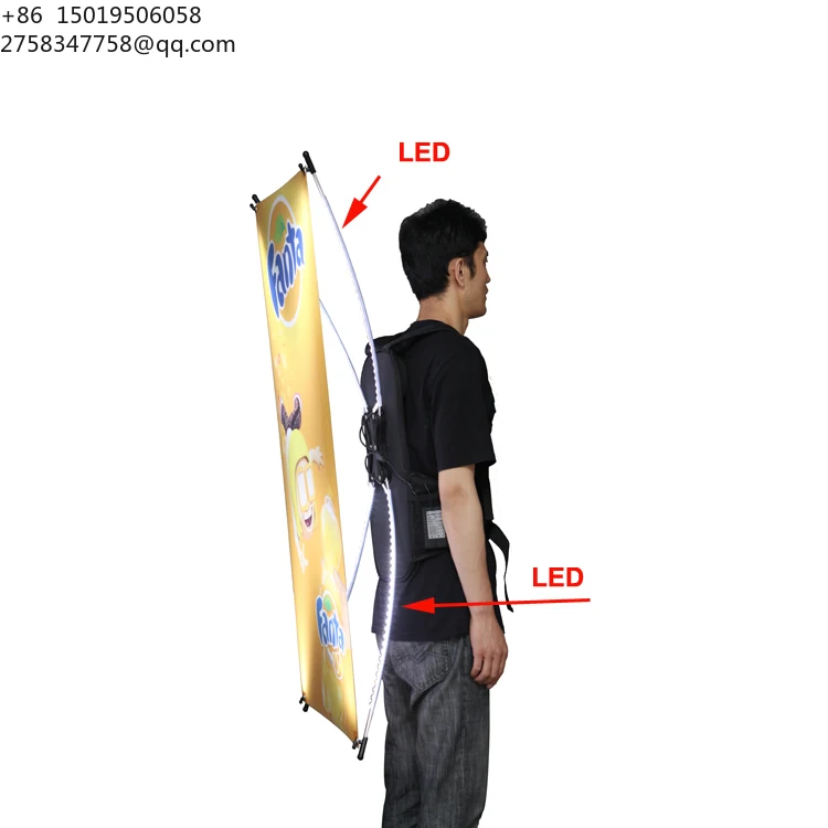 High-quality Backpack Flag and Banner Human Walking Billboard for Business Advertisement and Promotion Activity
