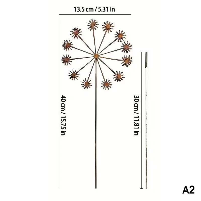 Nieuwe vintage metalen 3D paardenbloem tuin sculpturen paardenbloem tuin decoratie metalen buiten sculptuur buiten decoratie