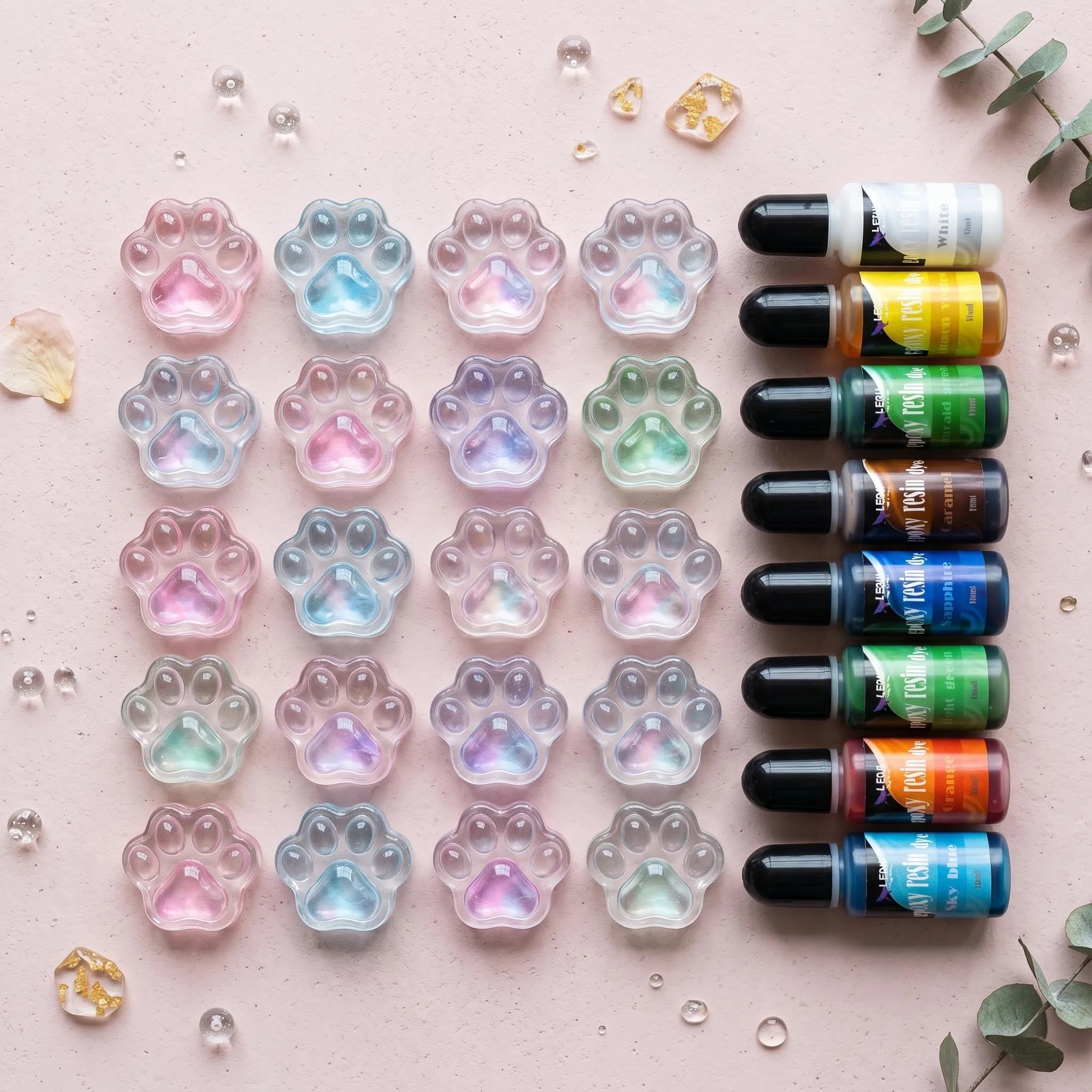 16 Farben/Set Transluzenter Konzentrierter Harzfarbstoff, Epoxidharz-Pigmentflüssigkeit für Harz-Färbung, Schmuckherstellung – Detail 4