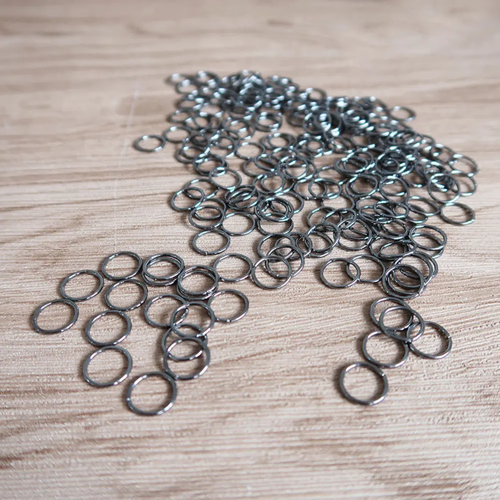 

200Pcs 12x10mm Stainless Steel Split Circle Rings DIY Photo Album Key Chain Jewelry Accessory Open Key Ring for Craft Projects
