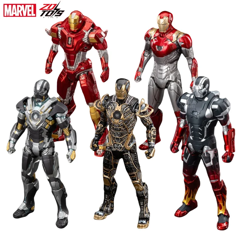 ZD Toys Iron Man Action Figure Mark 35 Red Snapper Iron Man MK 24 MK 22 MK 47 Tony Stark Ironman Figure Action Collect Toy Gift