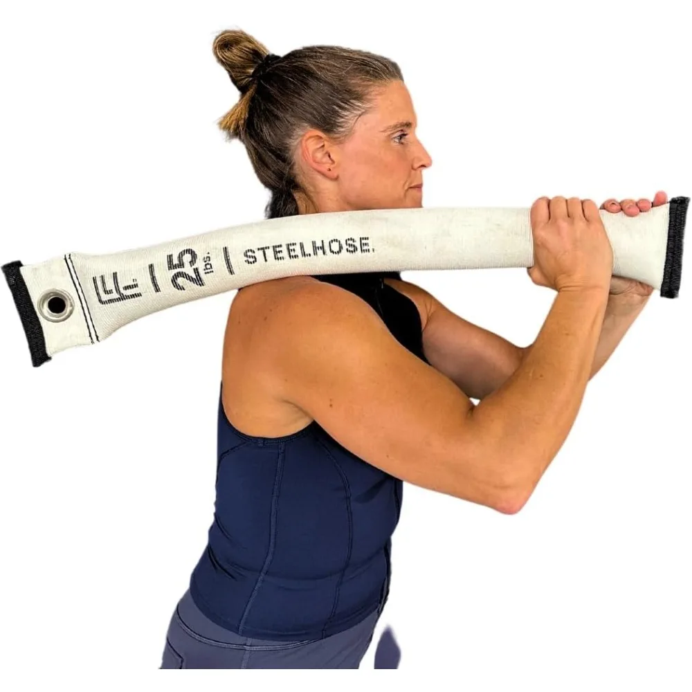 FitFighter Steelhose: versátil equipo de fitness 5 en 1: mancuerna, kettlebell, bolsa de arena, pelota medicinal y mazos para Ho