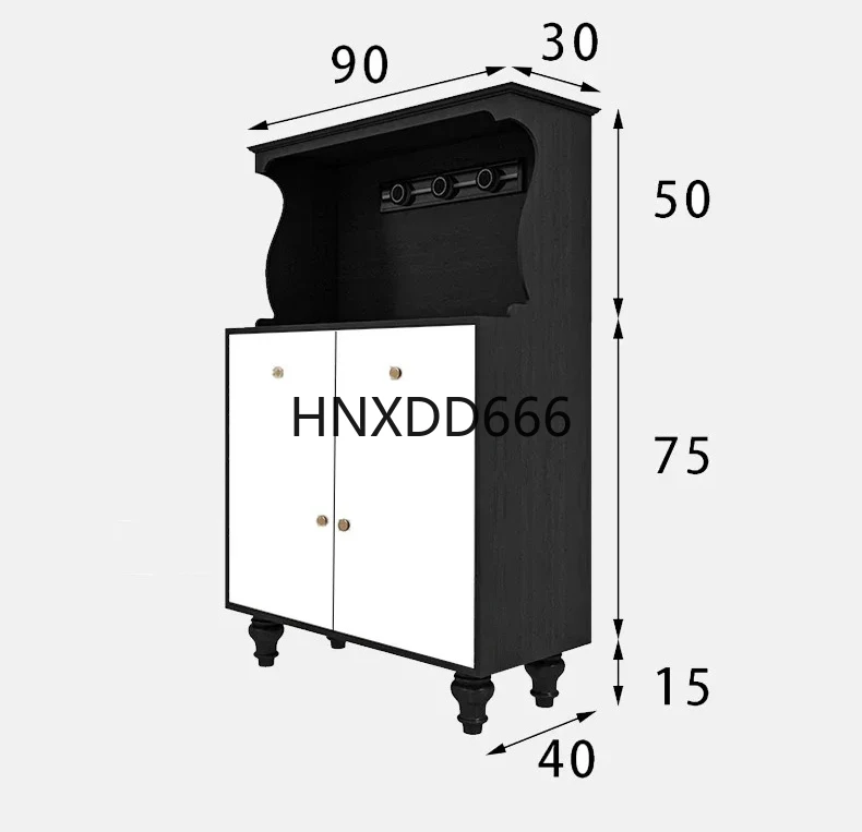 

French retro dining side storage integrated tea bar cabinet multi-functional island painted cabinet