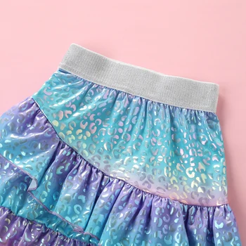 Girls Mermaid Rainbow Skirt 3 Summer New Mermaid Rainbow Fish Scales Summer Birthday Party Colorful Skirt F5510 for Primary and Secondary School Girls F5510 3