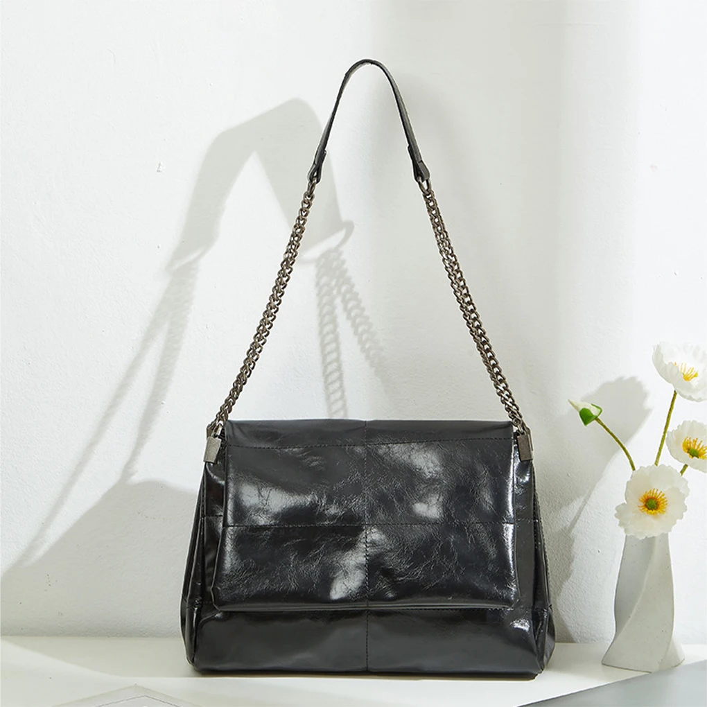 

Wide Application Pu Shoulder Bag Versatile And Stylish Easy To Match Chain Shoulder Underarm Bag black