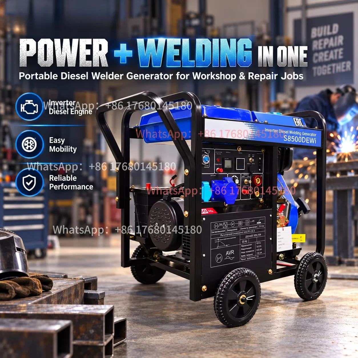 6KW inverter diesel welding ge - Portable Welding Generator ulasan dan harga
