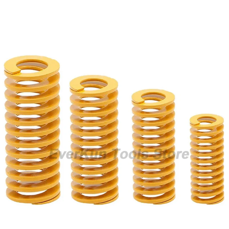 Extra Light Load Die Mold Springs Yellow Small Spiral Stamping Compression Mould Die Spring OD 14/16/18/20mm Length 20-300mm