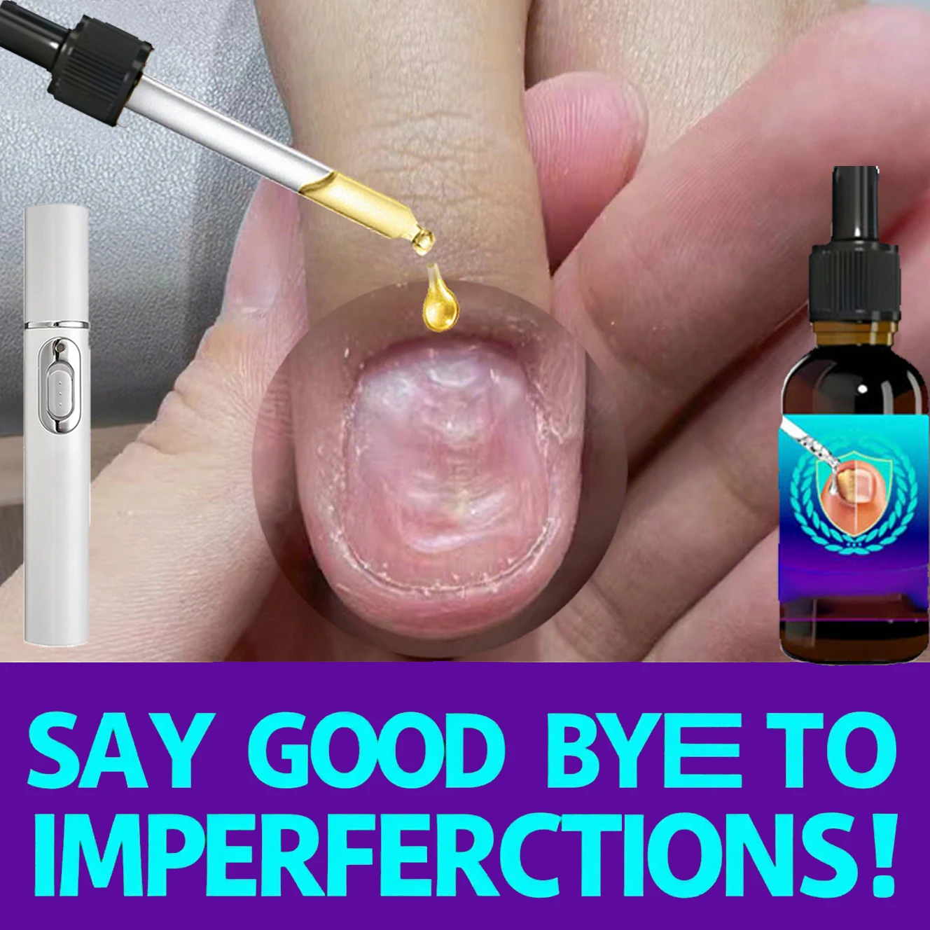 

Multi wavelength composite nail repair laser pen: fused with 4 effective wavelengths of light waves