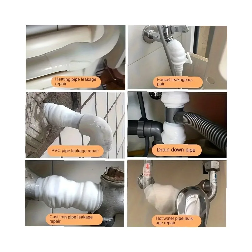 1 Roll Heavy Duty Self-Fusing Silicone Repair Tape, Instant Leak Stopper Waterproof Corrosion Resistant Sealant for Plumbing PVC