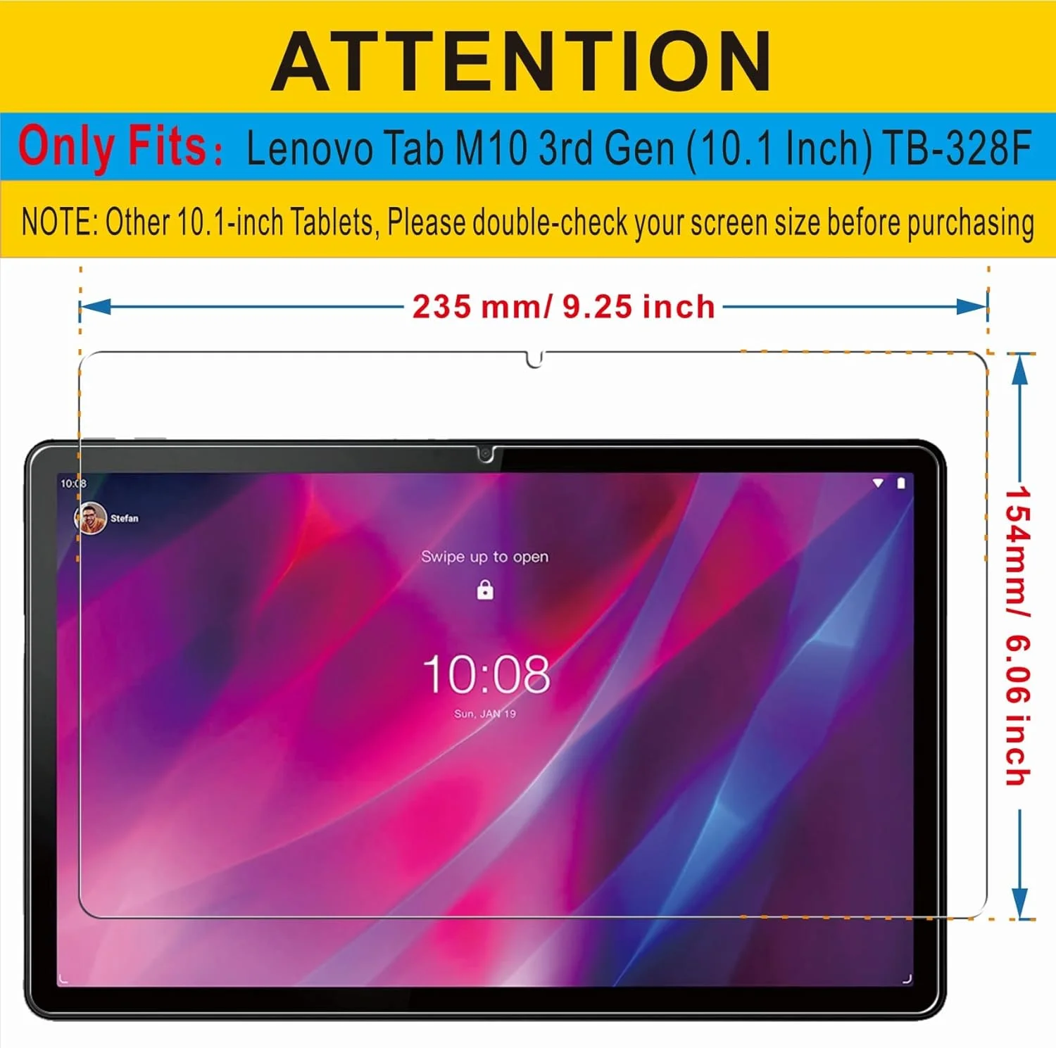 10.1 inch Screen Protector for Lenovo Tab M10 (3rd Gen) 10.1