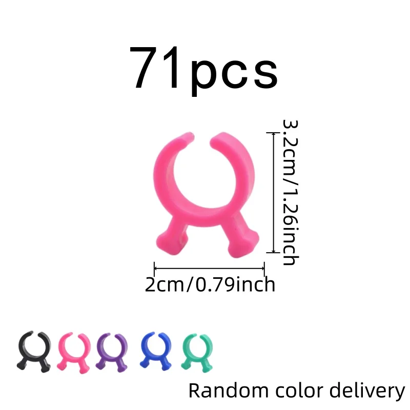 71 pcs Anti-Loose Secure Fit Thread Spool Huggers, great for Embroidery Projects, Random Color Assortment, Quilting Works