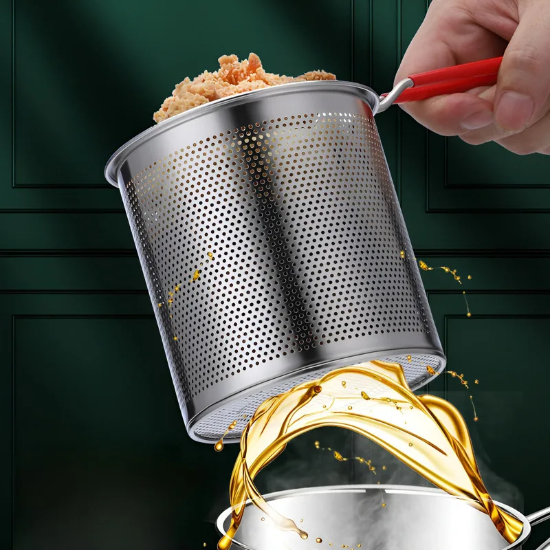 3pcs 304 Stainless Steel Mini Fryer Pot Kitchen Home Restaurant Chef Fryer/High Efficiency Heating/Multipurpose Oil Frying Pot