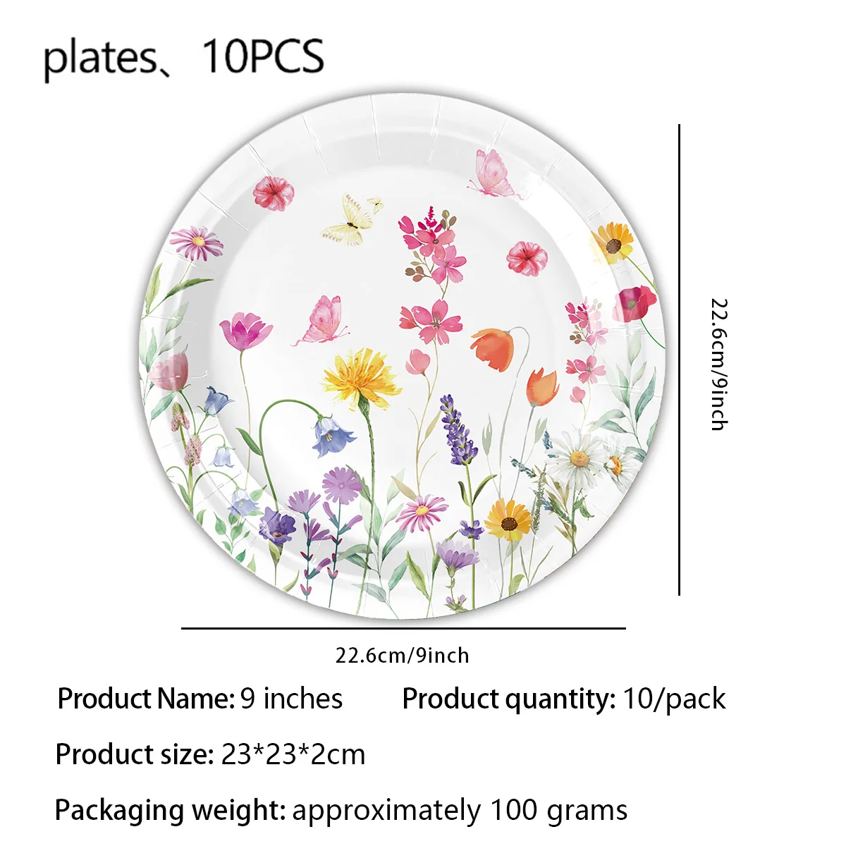 Suhelkit Floral Baby Shower Tableware Set – Wildflower Girl Theme, Pink Decorations