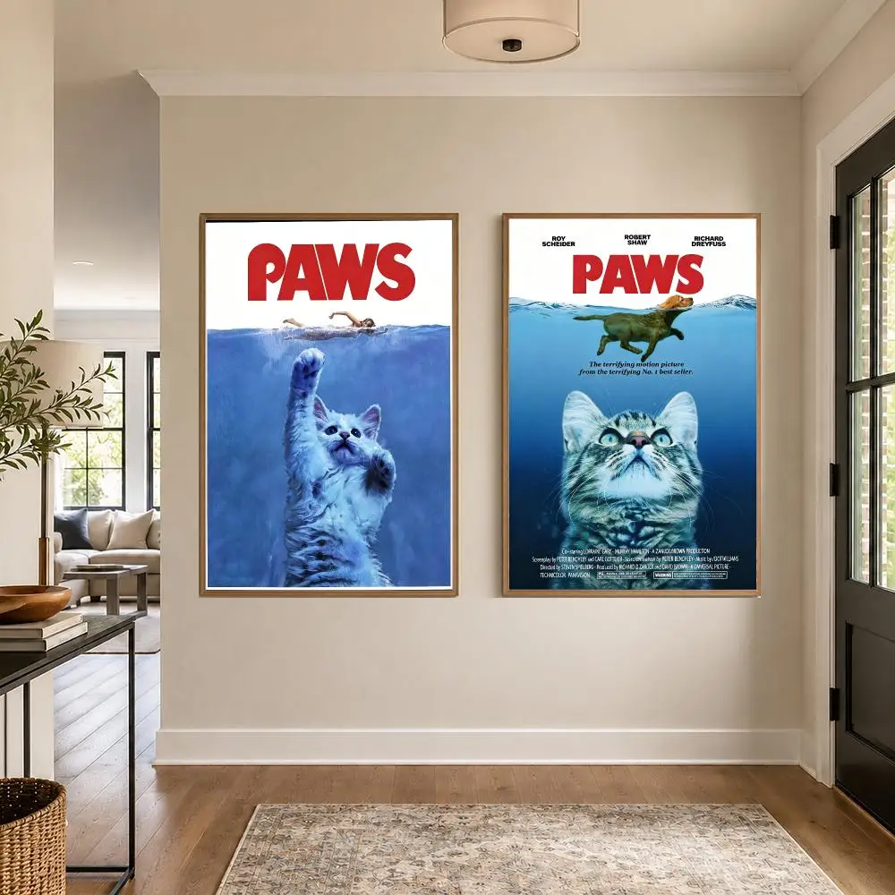 Movie-Horror Jaws Official Plus Graphic Wall Art Poster HD Waterproof PP Paper Print for Bedroom Living Room Office Decor Gift