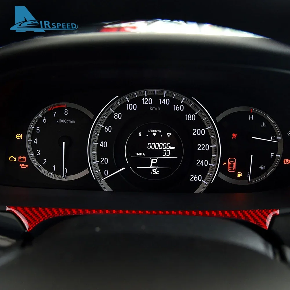 

Real Soft Carbon Fiber For Honda Accord 2013 2014 2015 2016 2017 LHD Car Dashboard Strip Interior Trim Accessories