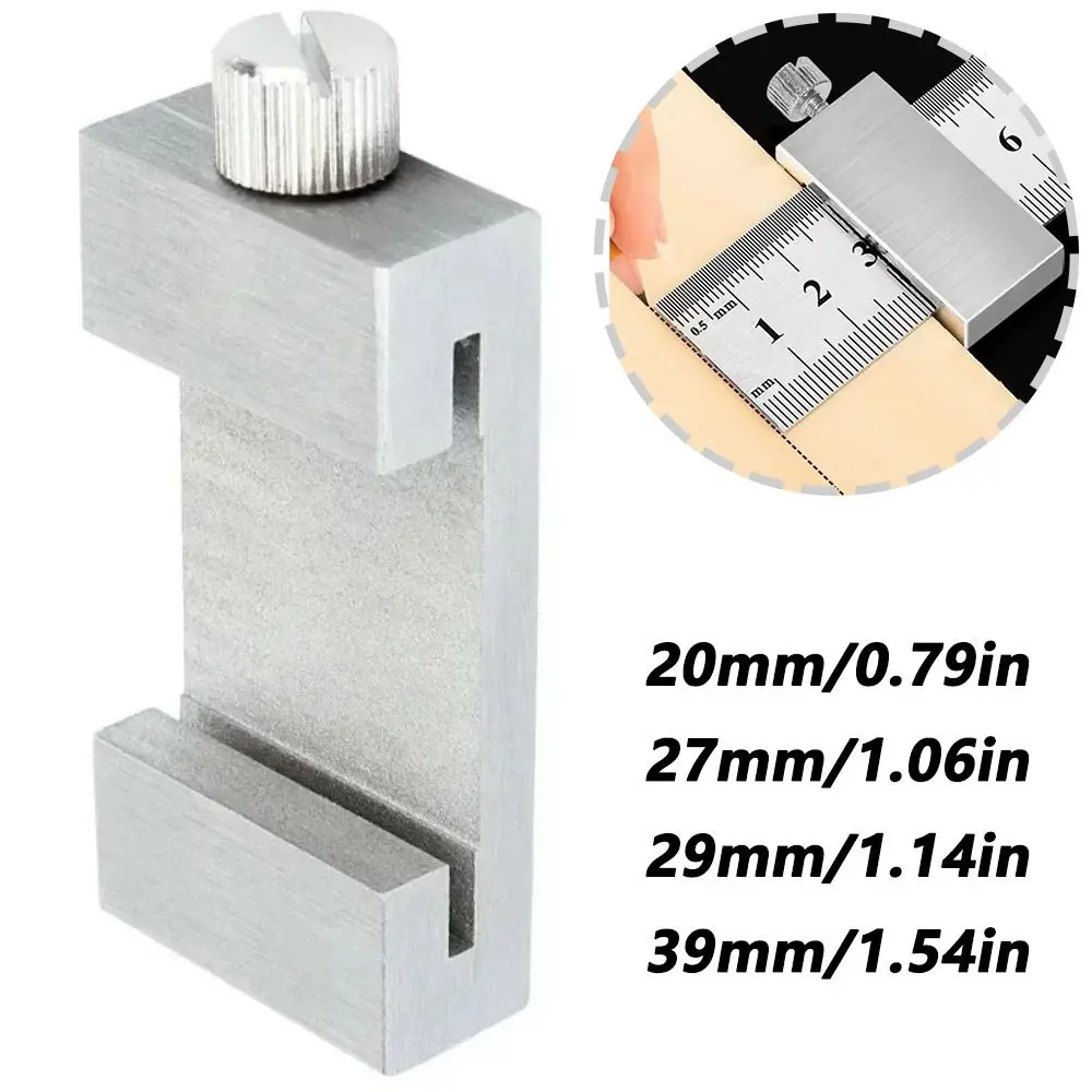 Steel Positioning Limit Block Durable Lightweight Ruler Positioning Block Adjustable Measuring Marking Gauge Line Marking
