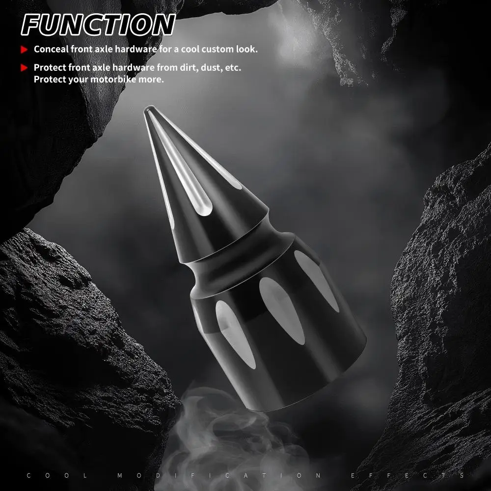 غطاء صامولة المحور الأمامي باللون الأسود مقاس 3.6 بوصة من الألومنيوم باستخدام الحاسب الآلي لدراجة Harley Road King 2008-أحدث