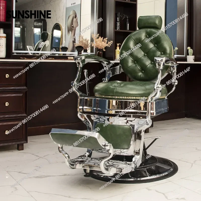 Hair Salon High-end Dedicated Barber Chairs American Light Luxury Retro Hairdressing Chairs Salon Furniture Creative Salon Chair
