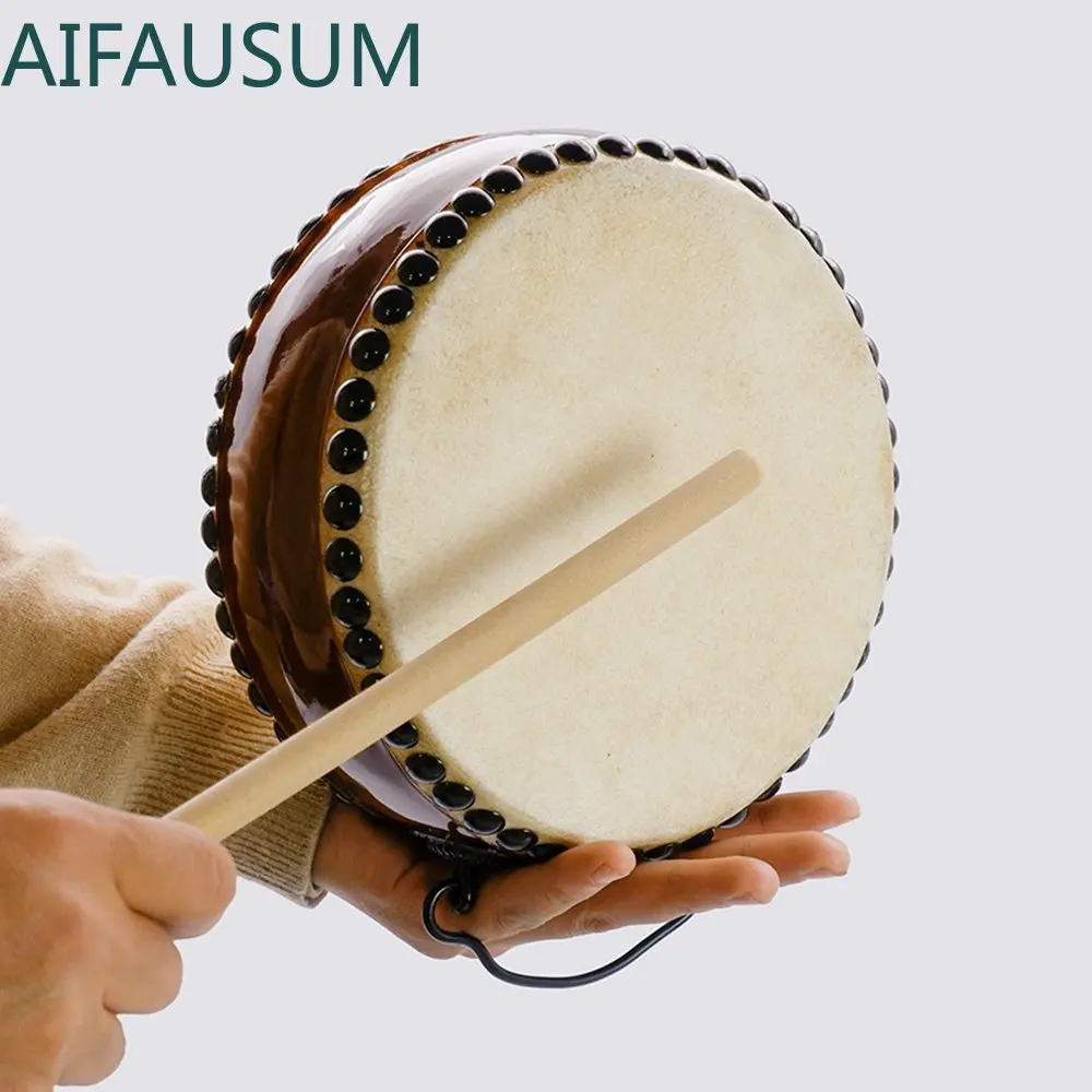 Cowhide flat drum Buddhism musical instrument  Portable Coloratura drum Hand drum,24.5cm,21cm,18cm
