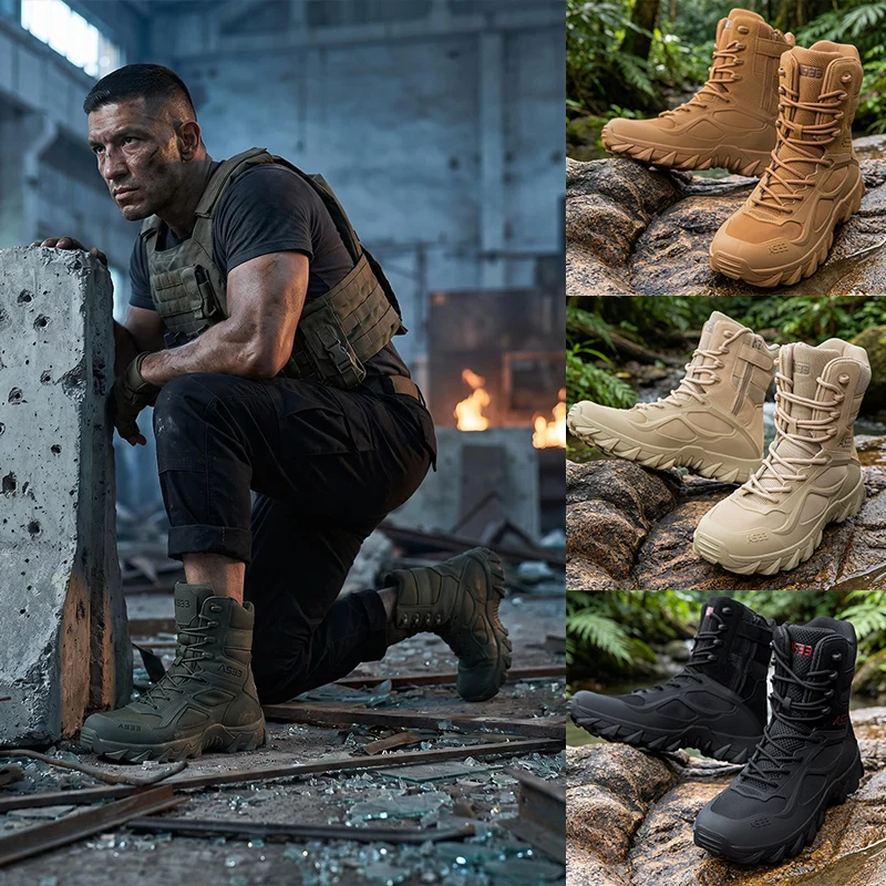 Men Tactical Boot Casual Ultrallight Training Safety Work Waterproof Outdoor Male Army Boots Rapid Response Ankle Hunting Boots view 6