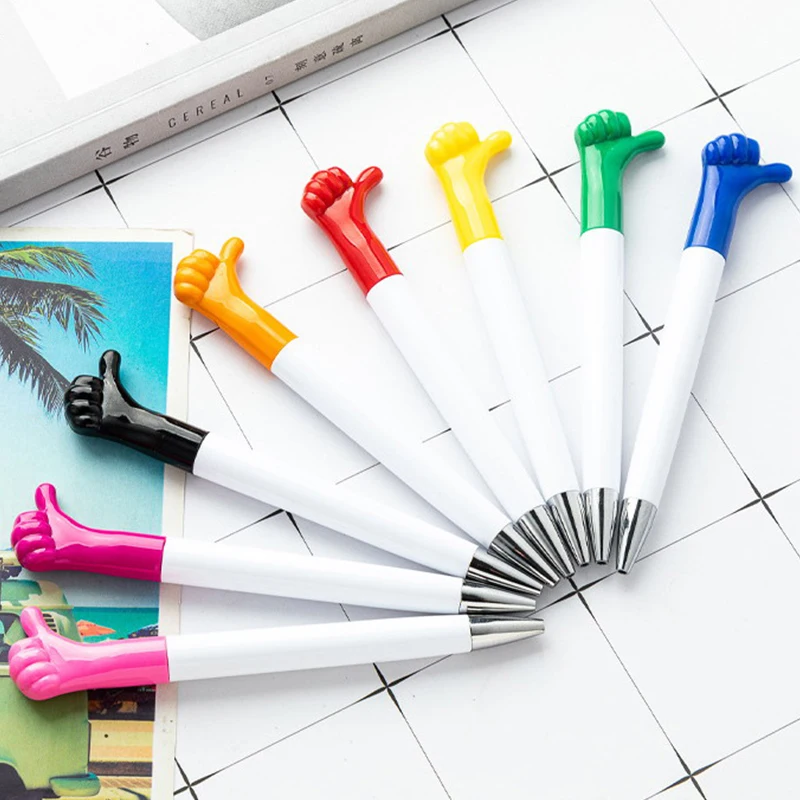 만화 제스처 볼펜, 창의적인 플라스틱 엄지 모형 펜, 패션 중립 펜, 학용품, 학생 문구 선물