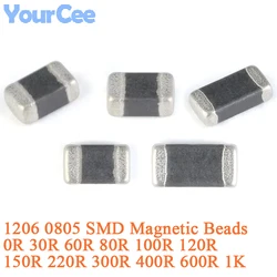 100pcs 0805 1206 SMD Magnetic Beads 25% Tolerance 1K 600R 400R 300R 220R 150R 120R 100R 80R 60R 30R 0R OHM