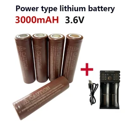 100% New Original HG2 18650 3000mAh battery 18650 hg2 3.6V discharge 20A dedicated For hg2 Power Rechargeable battery+ charger