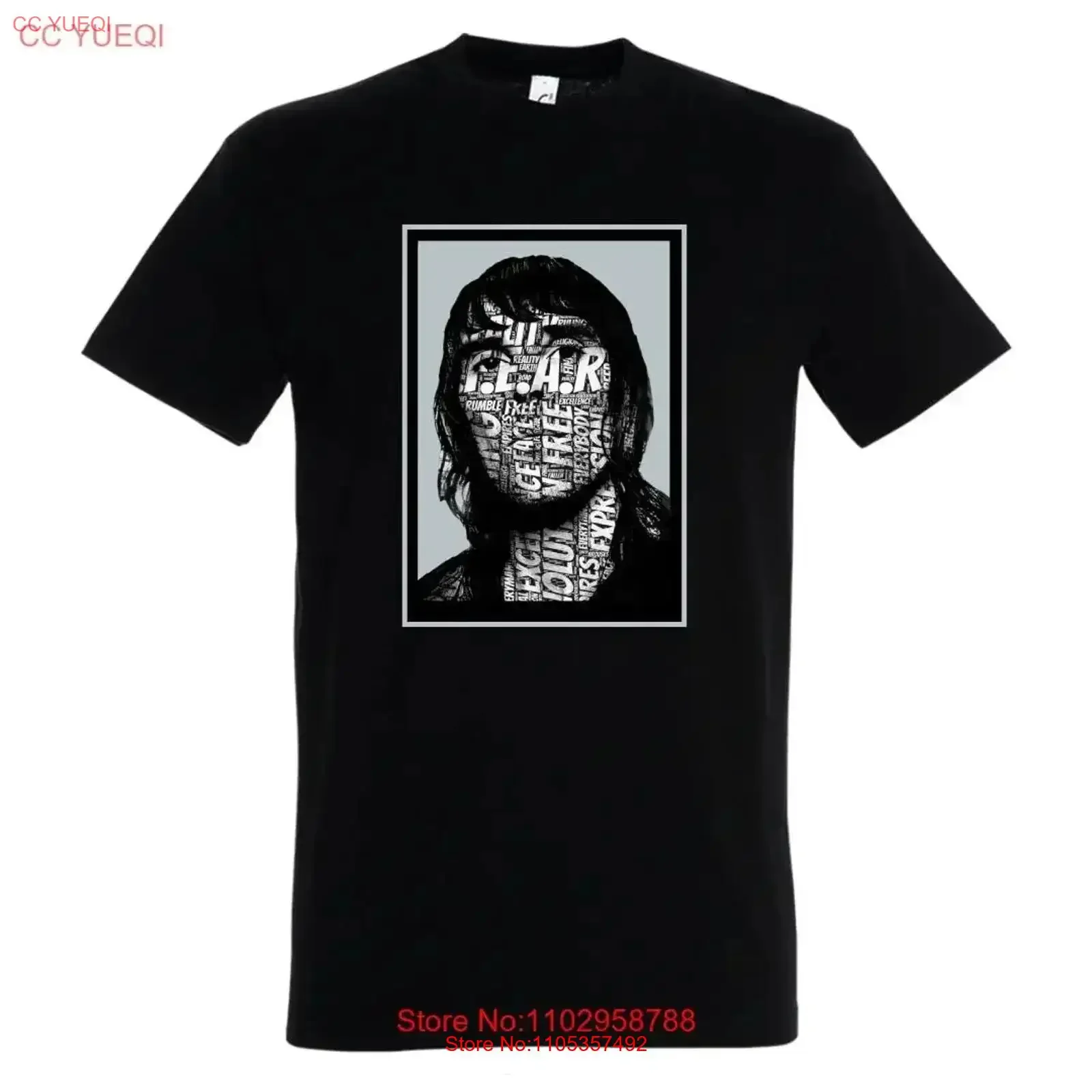 Ian Brown Stone Roses FEAR F E A R Portrait Lyric T Shirt Rock Gig Festival vintage Washed Casual Slightly Stylish streetwear