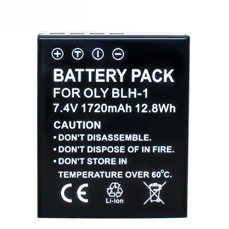 1720mAh BLH-1 Battery Decoded for Olympus OM-D EM-1 Mark II EM-1 Mark III EM1X Mark III PEN-F E-P5 Camera Battery