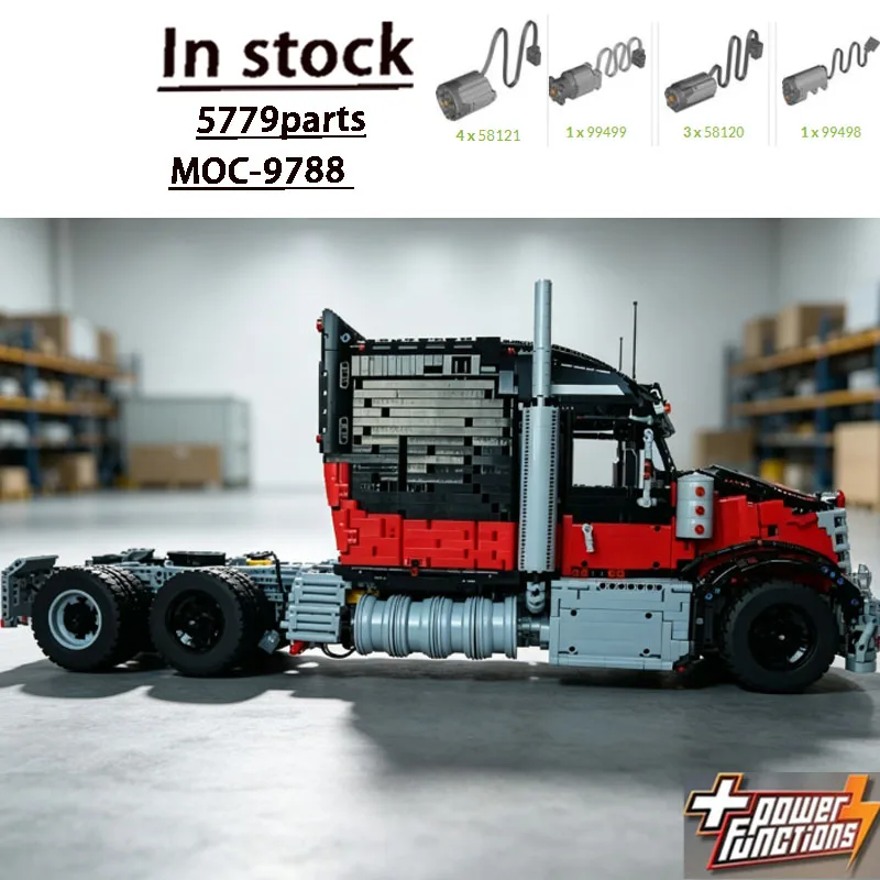 MOC-9788 Electric RC Cargo Transport Truck Building Block Model 5779 Parts Boy Birthday Education Building Blocks Toy Gift