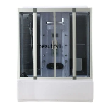 

Curved Shower Room Prefabricated Bathroom Surfing Rectangular High Basin Steam with Bathtub