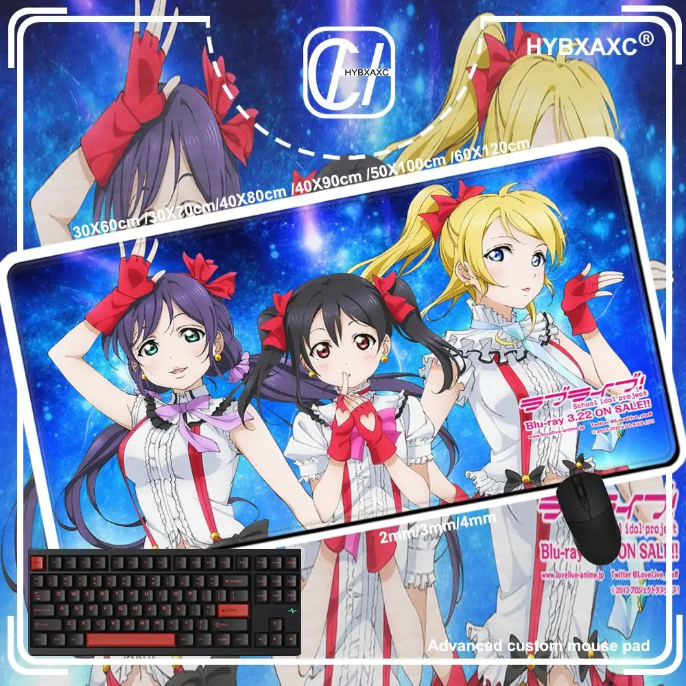 Love Live! Sunshine!! Anime Mousepad Large Gaming Mouse Pad LockEdge Thickened Computer Accessory Keyboard Table Desk Mat