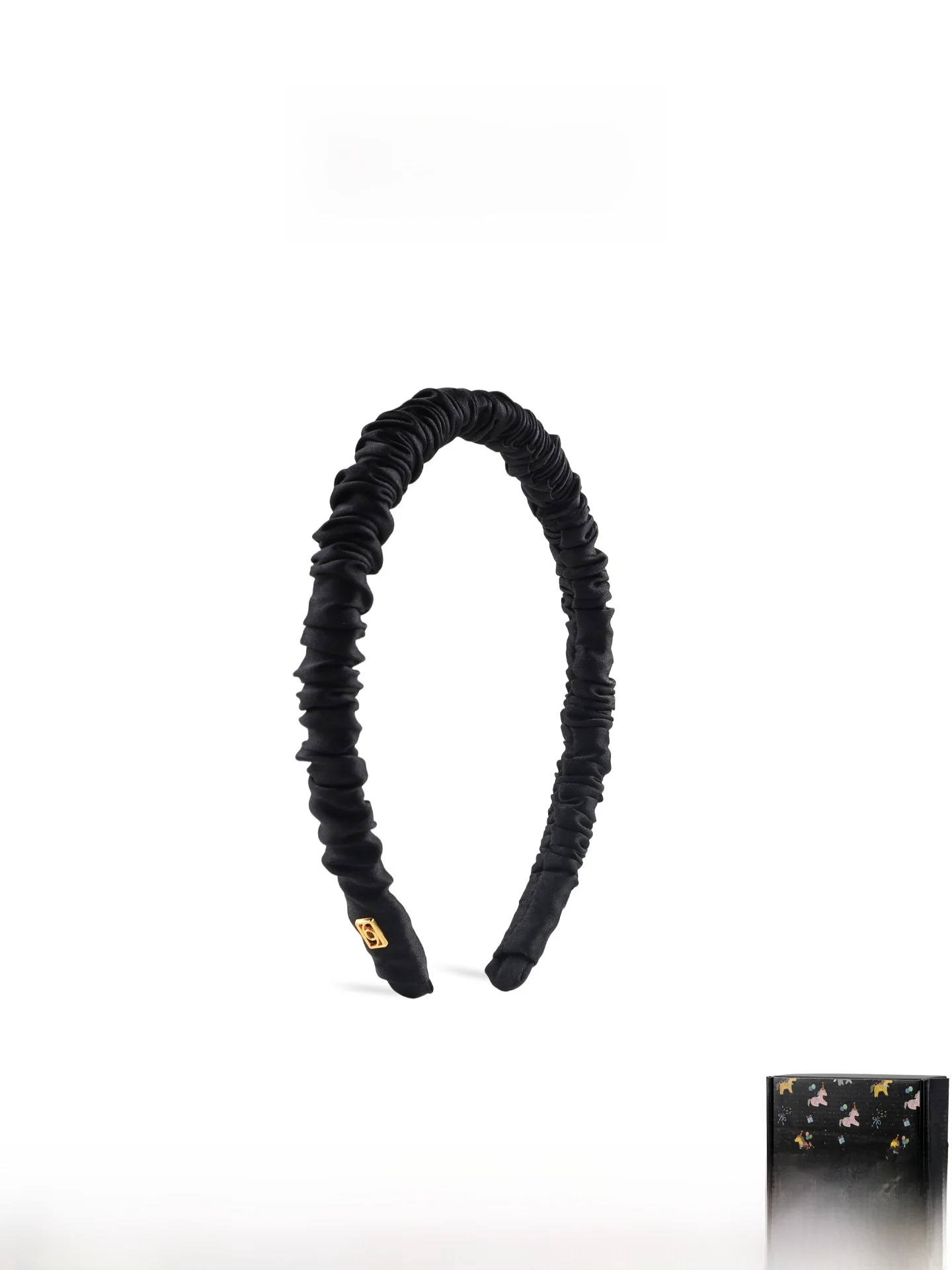 黒シルクヘアバンド-l900022-快適で窒息しない高品質ゴールドラベルヘッドウェア-新しいスタイル-オリジナルデザイン-手作り-研磨済み