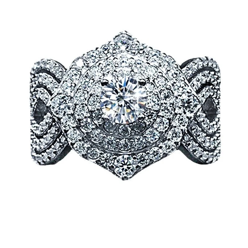 

ZFSILVER модное серебро s925 с классическим муассанитом, модный дизайн, квадратное кольцо с цветком, женские подвески, ювелирные изделия для свадебной вечеринки, подарок MSR1187