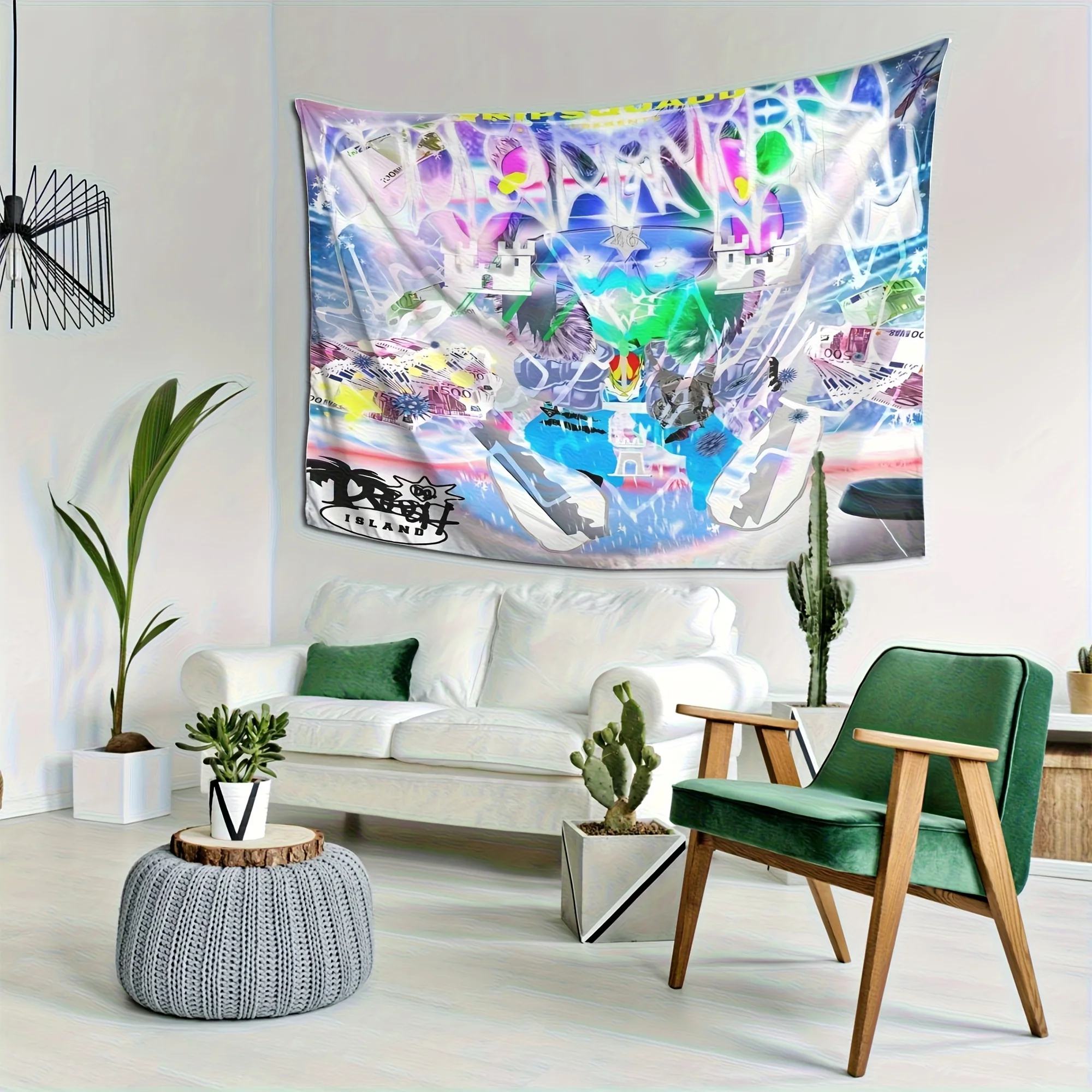 VIKAMA Cyber Y2K Mech Collage Tapestry, Trendy Cool Atmosphere Wall Art for Bedroom Decor
