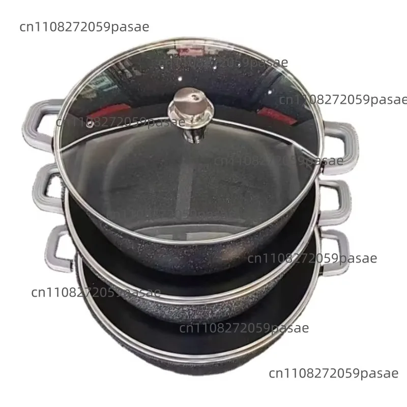 Household kitchen utensils 6-piece cauldron set casserole frying pan new hot sale aluminum alloy set kitchen cookware