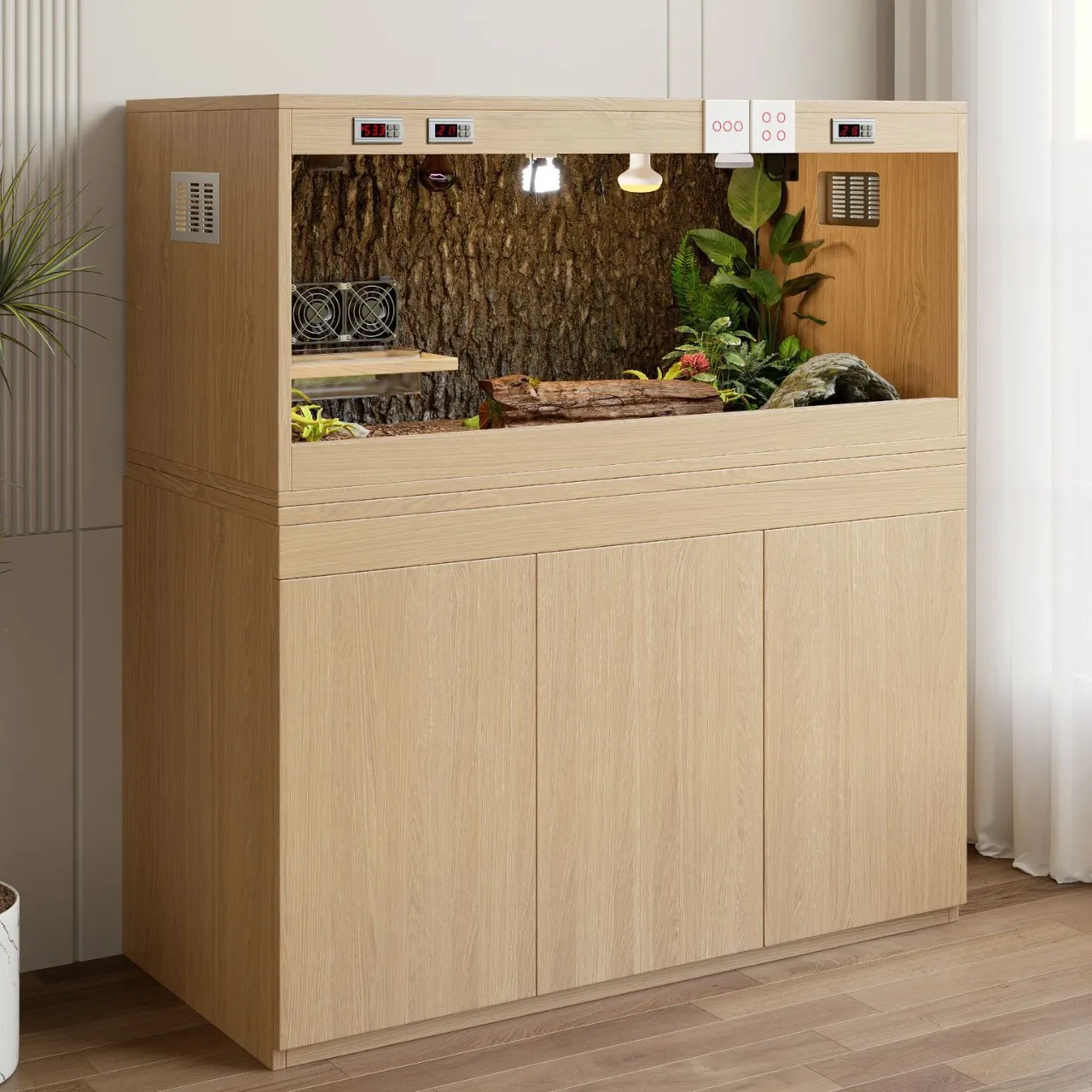 

Роскошный дворец с лягушными глазами, специальный ящик для кормления ящериц, интеллектуальный контроль температуры, домашний пояс, ландшафтный дизайн