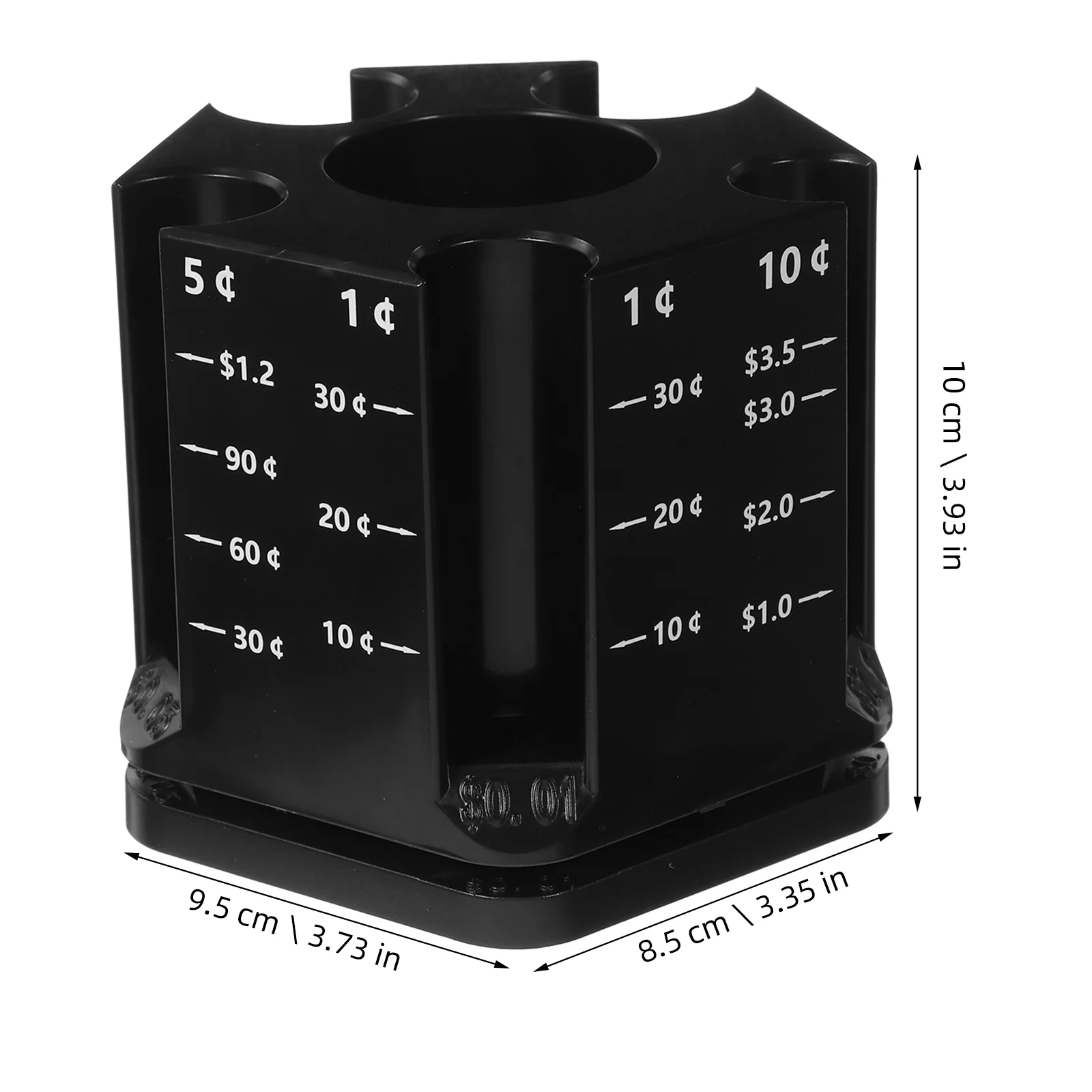 Tarro de almacenamiento de monedas, bonito soporte para bolígrafo giratorio, 2 1, cubo de plástico, clasificador de lápices, organizador de oficina