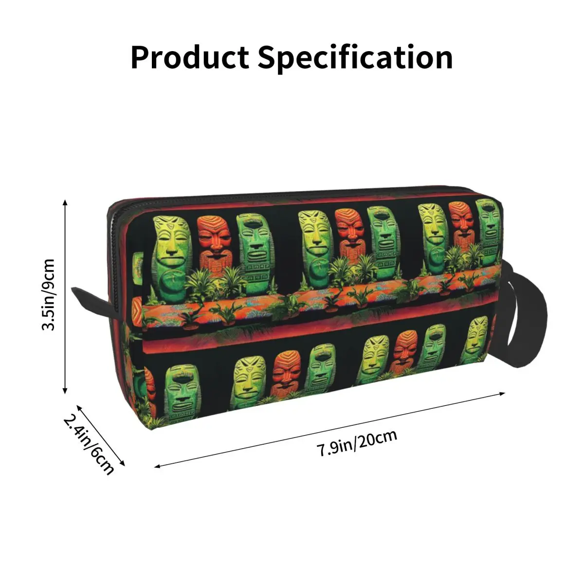 Garden Of Tikis Tiki Mask Makeup Bag Cosmetic Organizer Toiletry Cosmetic Bag for Women Beauty Travel Pencil Case