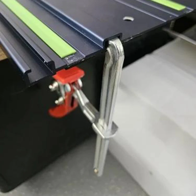 2PCS 160x60mm Quick Guide Rail Ratchet Clamp Woodworking F Clamp Quick Clamping For MFT and Guide Rail System Hand Tools