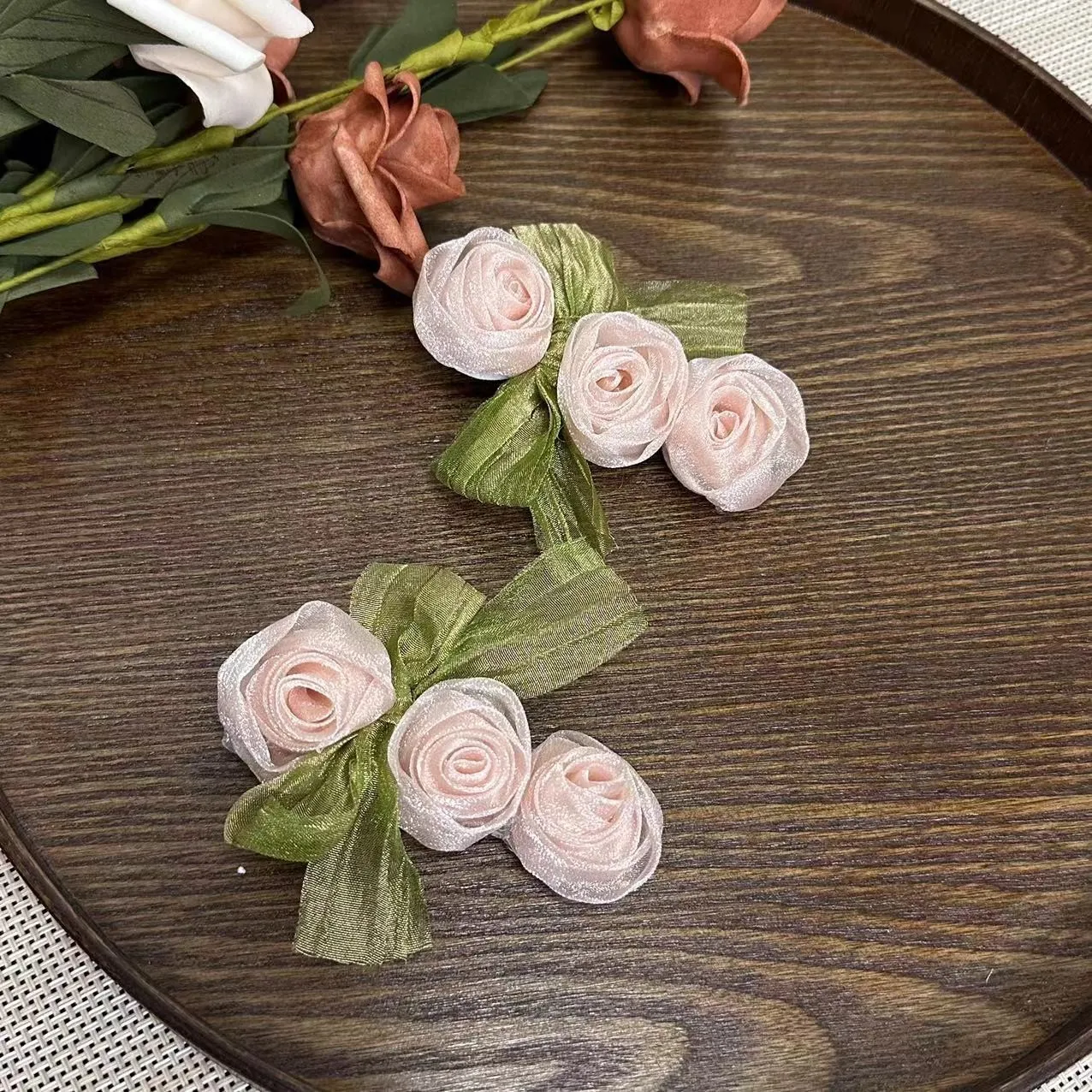 

Rose Hair Clip & Side Bow Barrettes Set - 2025 New Felt Floral Hairpins for Short Curly Hair | Hair Accessories