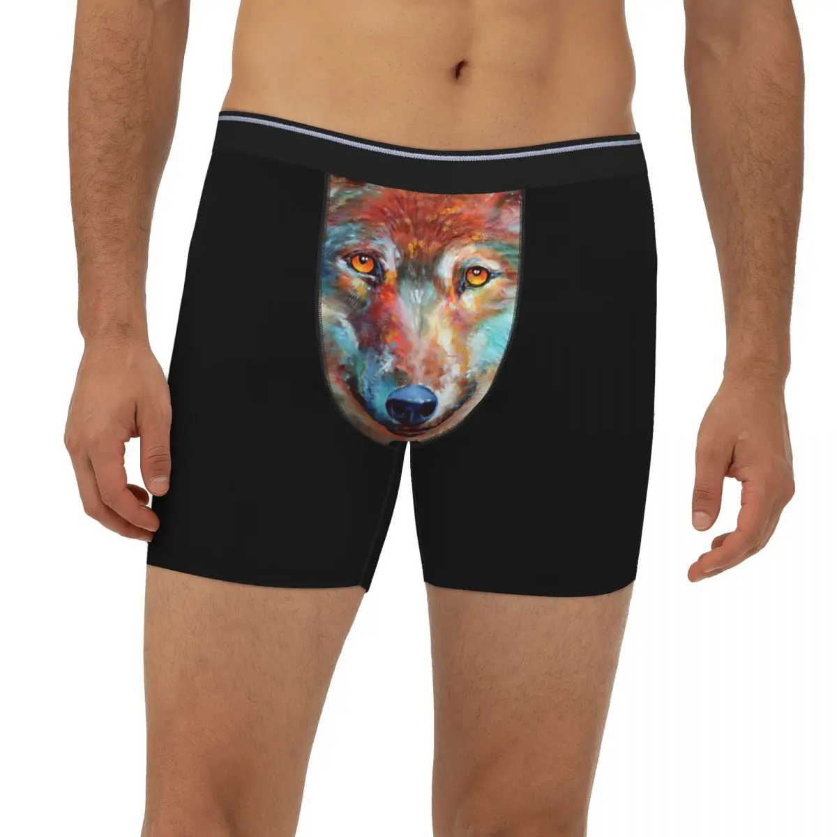 

Wolf Underpants Breathbale Panties spoof funny Male Underwear Boxer Briefs extended underwear