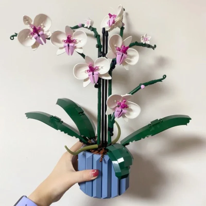 608pcs Bouquet Orchid Building Blocks Compatible 10311 Plant Bonsai Adult Assembled Toy Girl Boy Birthday Gift Home Flower  DIY