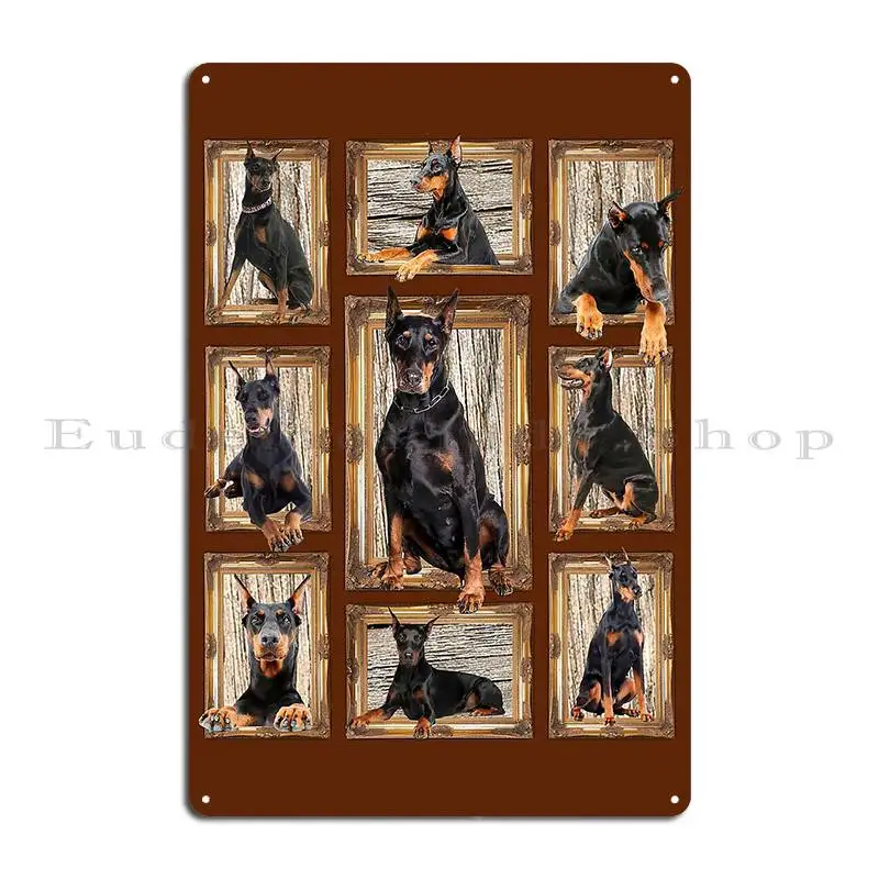 Doberman Pinscher Dobermann Dog Metal Sign Rusty Plaques Wall Plaque Print Painting Tin Sign Poster