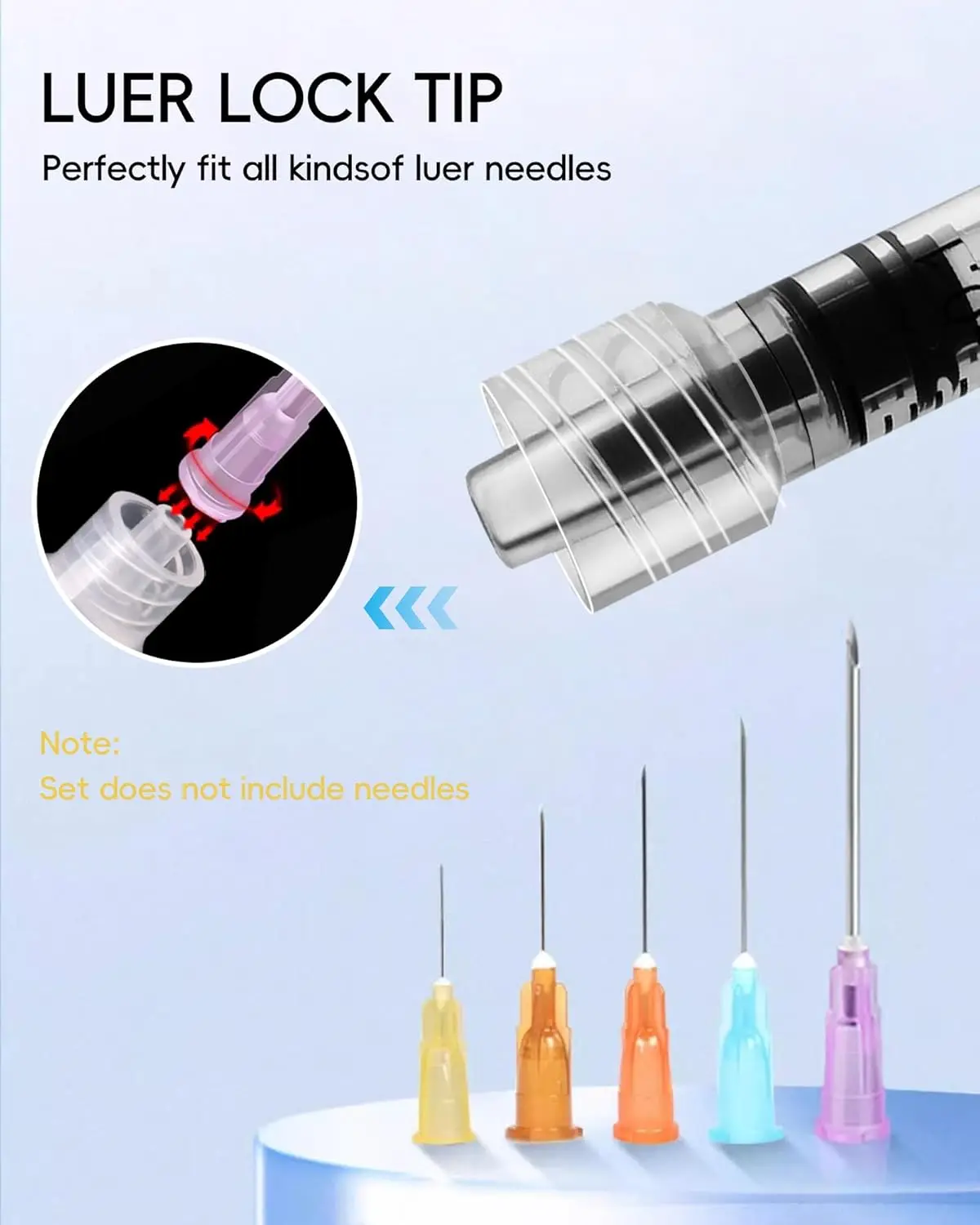 1ml Luer Lock Plastic Syringes Without Needles, Disposable Syringes with Caps for Lab Dispensing, Pet Feeding, Garden Fertilizer view 5