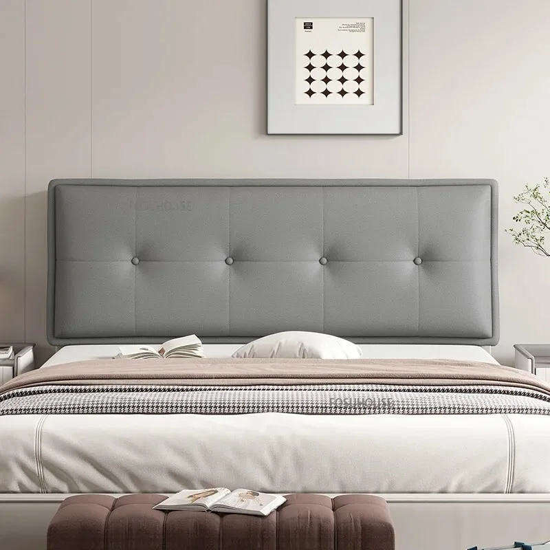 مسند ظهر ناعم ألواح أمامية تكنولوجيا قماش قابل للغسل وسادة مسند ظهر بسيطة ذاتية اللصق لسرير مزدوج بدون لوح أمامي #3