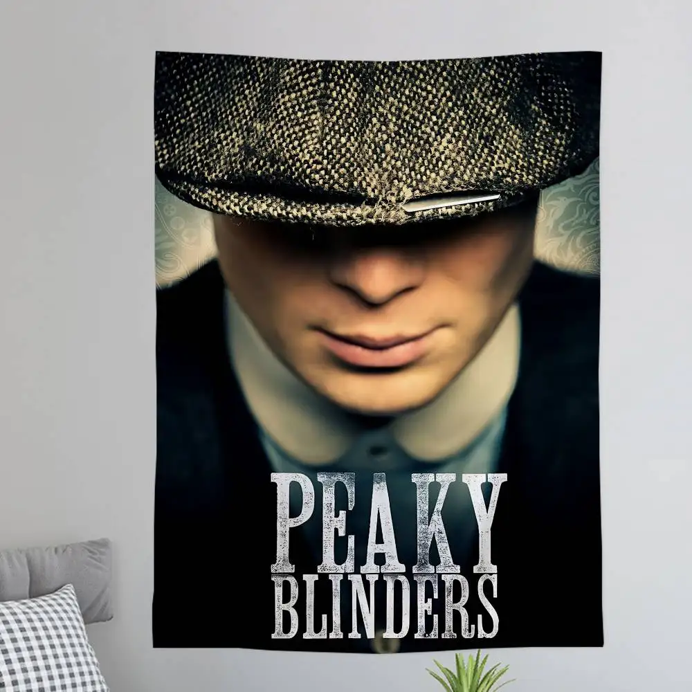 P-Peaky Movie B-Blinders TV Cartoon Tapestry Art Science Fiction Room Home Decor Wall Hanging Sheets